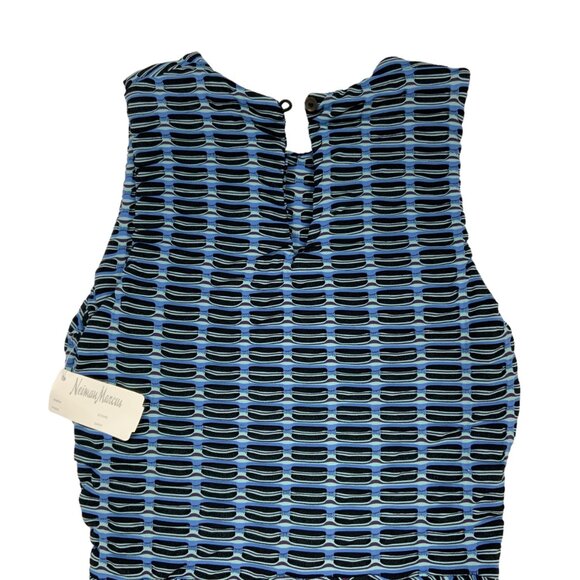 Opening Ceremony Jacquard Skater Dress XS Peony Blue Sleeveless Mini Party NEW - Picture 6 of 12